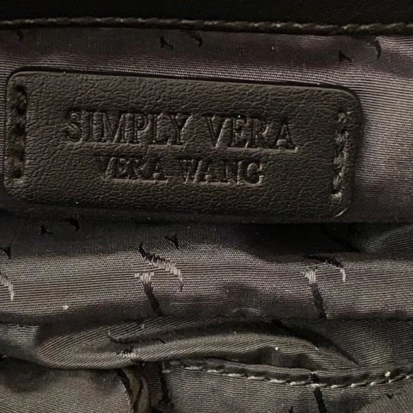 Simply Vera Vera Wang "Buena Satchel" Crossbody Purse Black Never Used **READ** - Picture 6 of 13